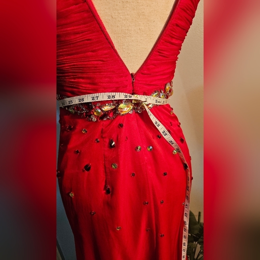 Source Unknown Strapless Red Gown - Picture 7 of 8